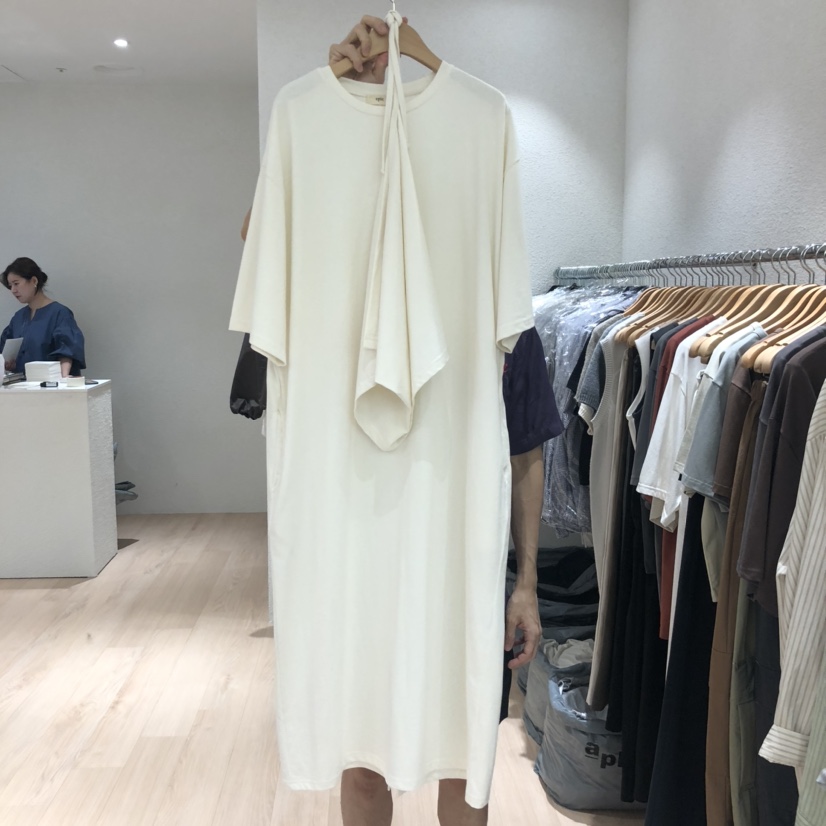 EPIC-S韓國代購㊣女士新款真品25秋冬人氣休閑連衣裙含絲巾EPIC-S連衣裙圖色2