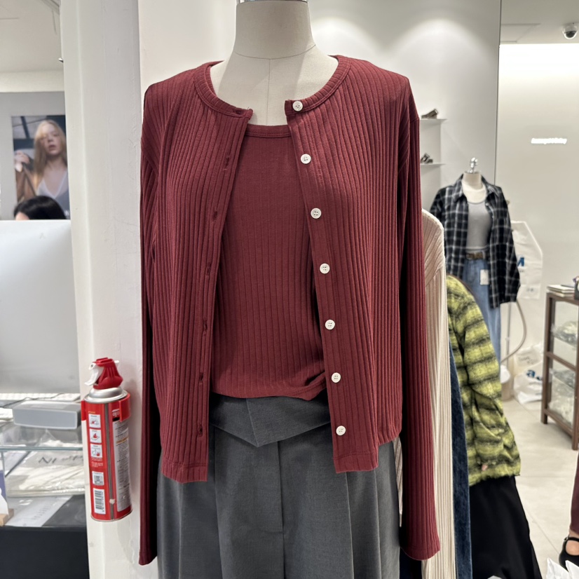 ANN MARGRET韓國代購㊣女士新品真品套裝兩件套套裝開衫GRETA.Y套裝圖色1