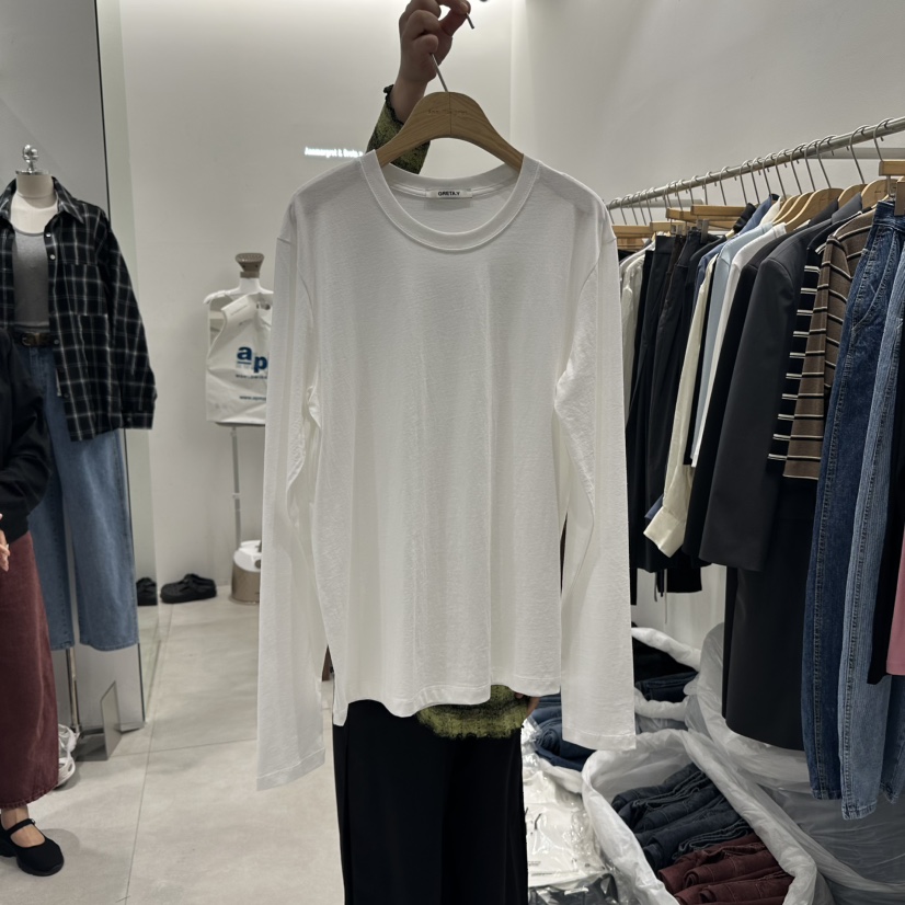 ANN MARGRET東大門㊣代購女裝新品休閑長袖T恤GRETA.Y長袖T恤圖色1