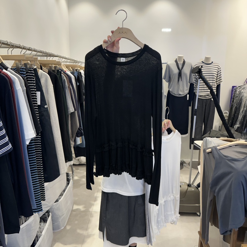 TAN&amp;COMO東大門㊣直郵女士新品職業時尚休閑熱賣長袖T恤tan-COMO長袖T恤圖色2