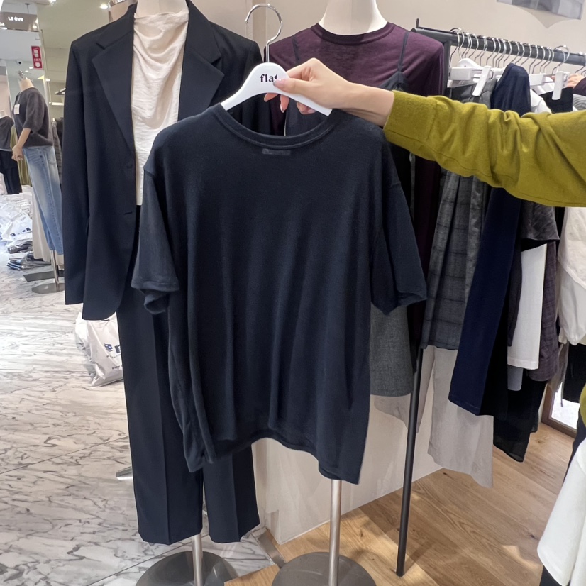 FLAT韓國代購㊣女裝新品職業時尚休閑熱賣25秋冬人氣真品T恤FLATT恤圖色1