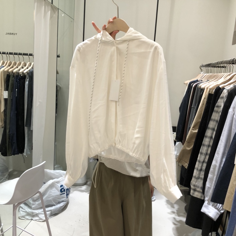 YUNBAL韓國代購㊣女士新品人氣25秋冬真品熱賣休閑夾克連帽衫YUNBAL夾克圖色2