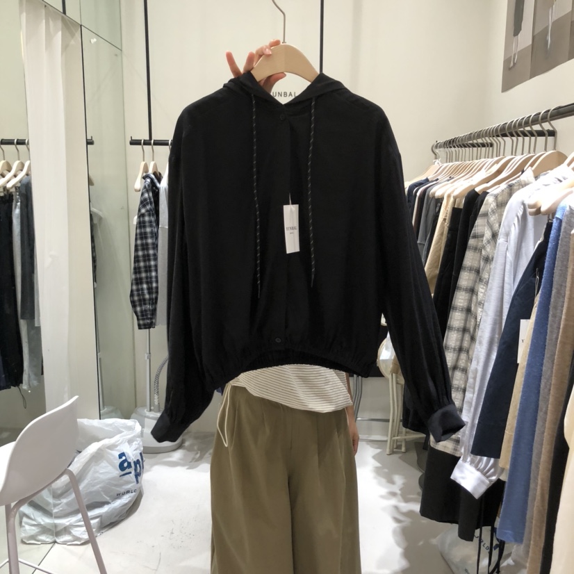 YUNBAL韓國代購㊣女士新品人氣25秋冬真品熱賣休閑夾克連帽衫YUNBAL夾克圖色3