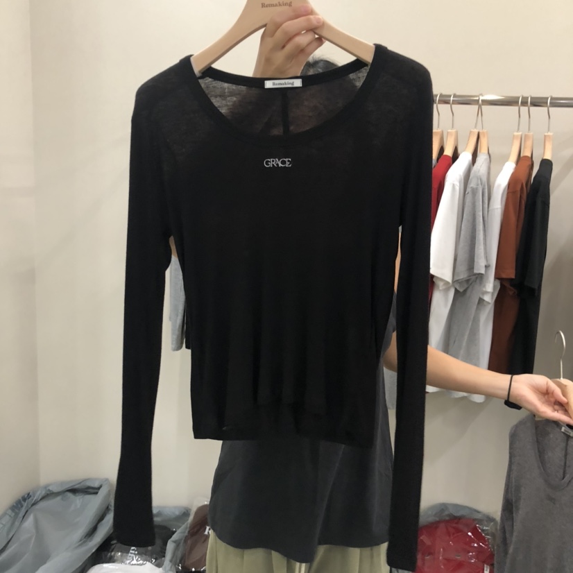 URBANSTORY/REMAKING東大門㊣實拍女士新款推薦真品長袖T恤Remaking/URBANSTORY長袖T恤圖色3