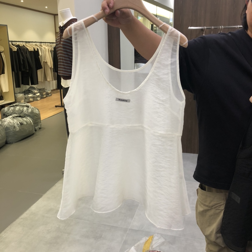 URBANSTORY/REMAKING東大門㊣直郵女裝新款時尚吊帶背心透明Remaking/URBANSTORY吊帶/背心