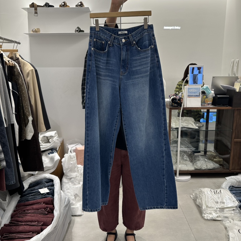 ANN MARGRET東大門㊣直郵女裝新品熱賣牛仔褲寬松GRETA.Y牛仔褲圖色1