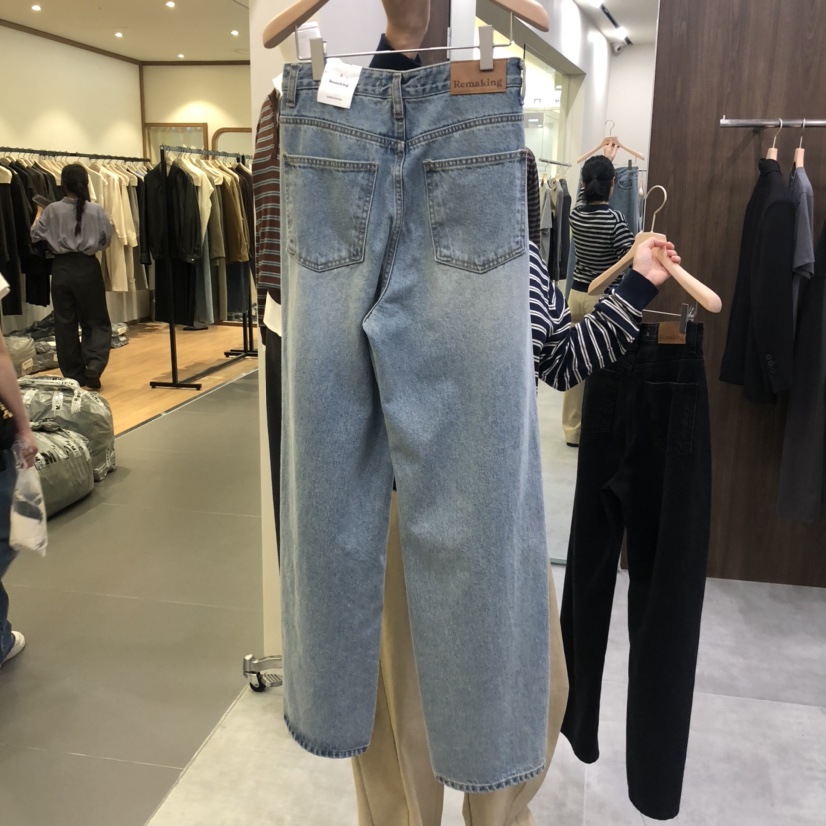 URBANSTORY/REMAKING韓國代購㊣女裝新品職業25秋冬牛仔褲Remaking/URBANSTORY牛仔褲