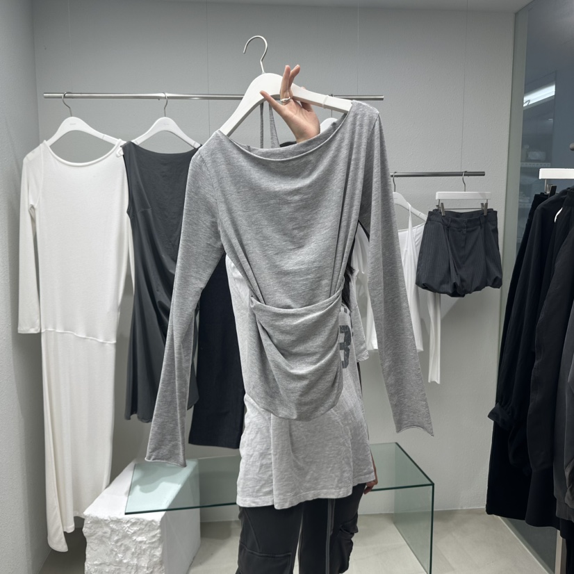 NEUTER東大門㊣實拍女裝新品25秋冬休閑推薦時尚人氣長袖T恤NEUTER長袖T恤