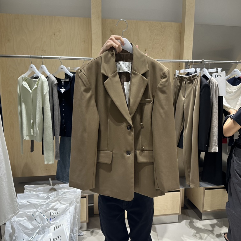 DEUO韓國代購㊣女士新款熱賣25秋冬職業休閑真品推薦人氣夾克DEUO夾克