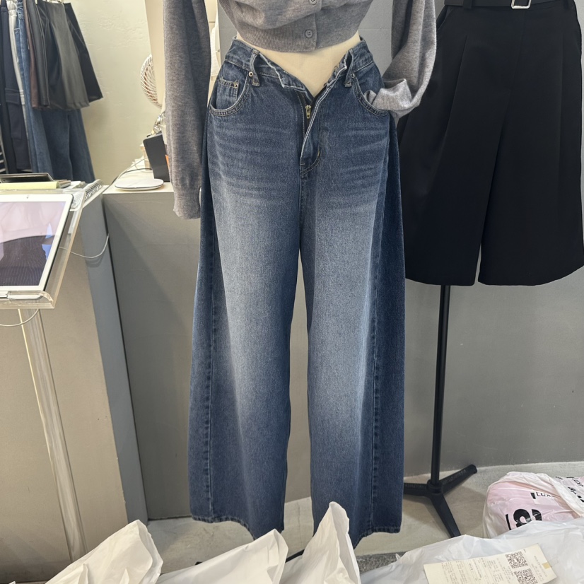 CELINA東大門㊣直郵女士新品時尚職業25秋冬休閑人氣牛仔褲CELI_NA牛仔褲圖色2