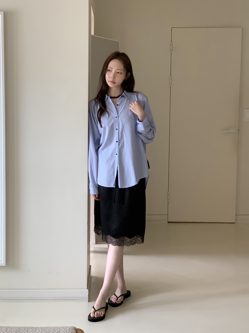 THE ABLE韓國代購㊣女士新款真品25秋冬職業人氣襯衫蕾絲衫THE ABLE/TA襯衫/蕾絲衫