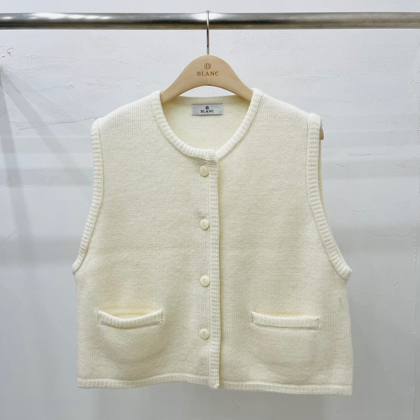 BLANC-A東大門㊣代購女裝新款職業真品推薦熱賣25秋冬馬甲BLANC-A馬甲圖色1