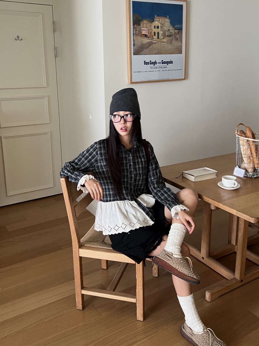 SUNDER MARKET東大門㊣實拍女士新品時尚休閑真品襯衫蕾絲衫SUNDER MARKET襯衫/蕾絲衫