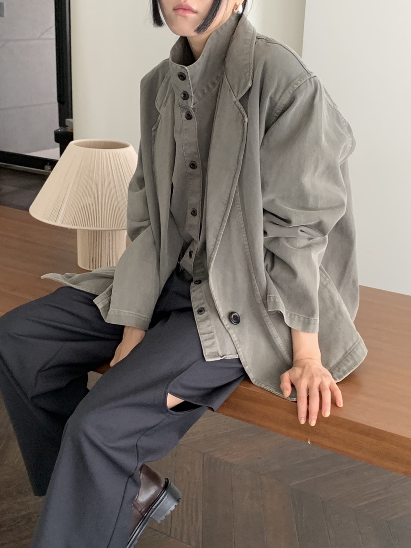 MILUI東大門㊣直郵女士新品人氣25秋冬休閑真品時尚職業夾克MILUI夾克