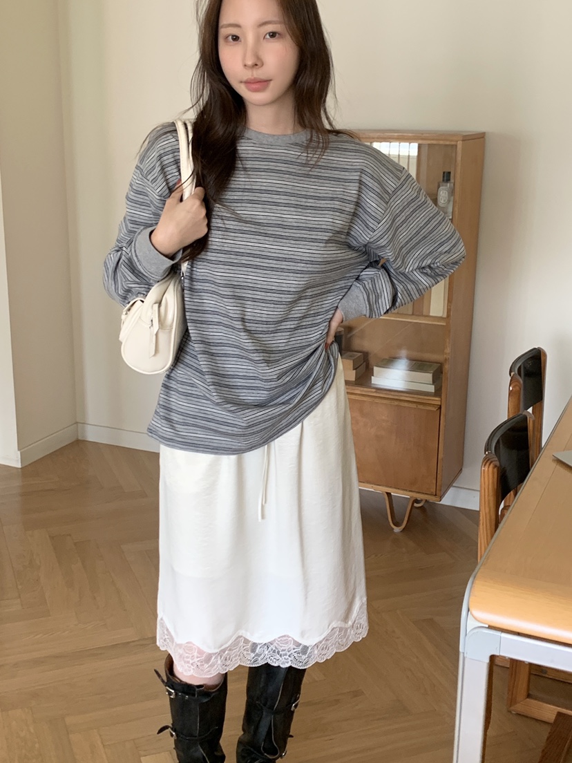 THE ABLE韓國直郵㊣女裝新款熱賣人氣真品半身裙中短裙蕾絲THE ABLE/TA半身裙/中短裙