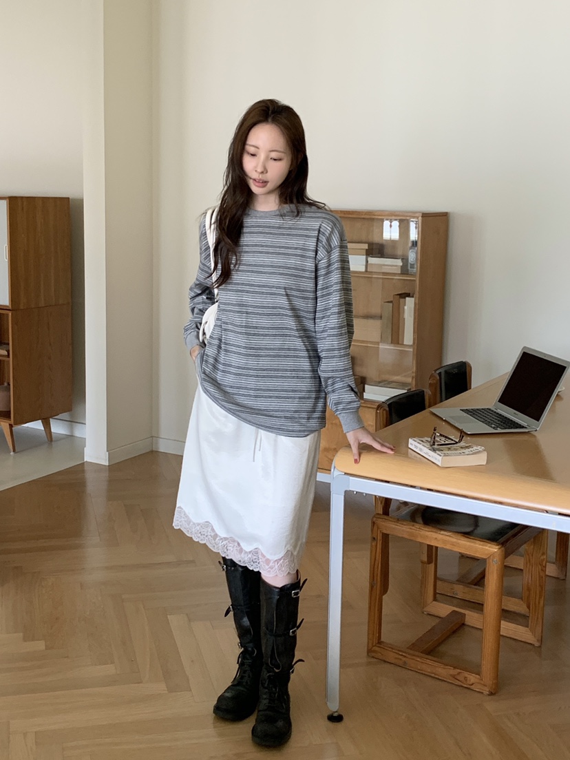 THE ABLE韓國直郵㊣女裝新款熱賣人氣真品半身裙中短裙蕾絲THE ABLE/TA半身裙/中短裙