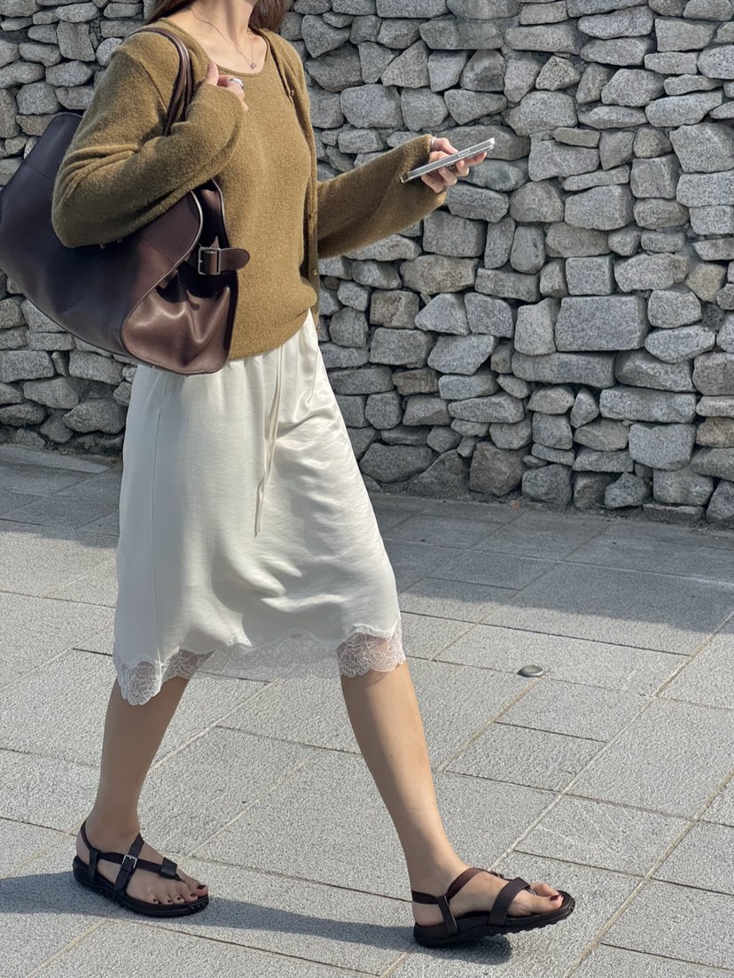 THE ABLE韓國直郵㊣女裝新款熱賣人氣真品半身裙中短裙蕾絲THE ABLE/TA半身裙/中短裙