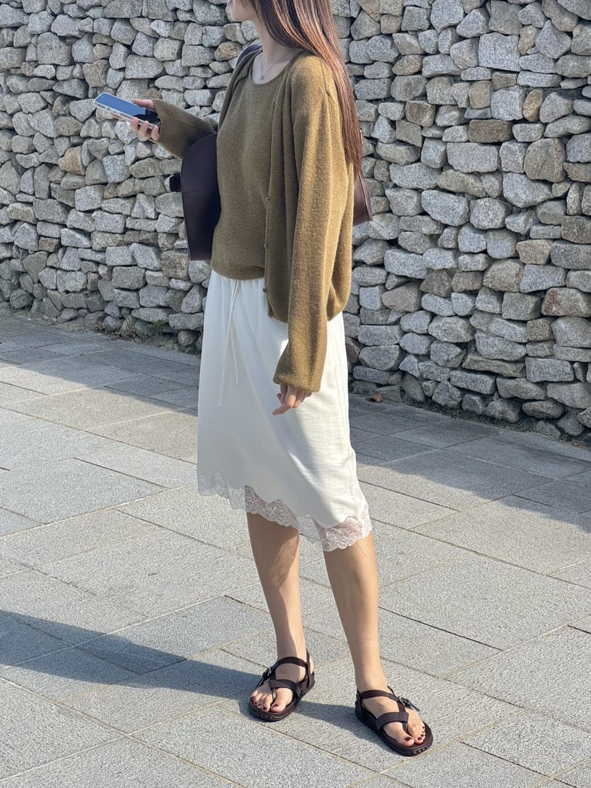THE ABLE韓國直郵㊣女裝新款熱賣人氣真品半身裙中短裙蕾絲THE ABLE/TA半身裙/中短裙