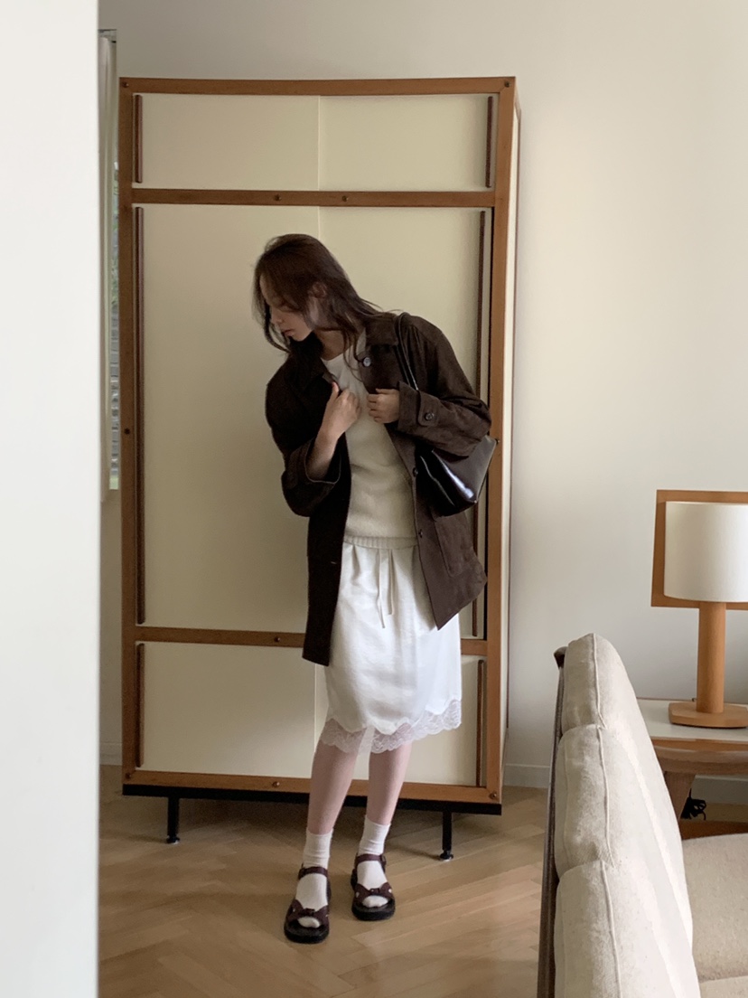THE ABLE韓國直郵㊣女裝新款熱賣人氣真品半身裙中短裙蕾絲THE ABLE/TA半身裙/中短裙