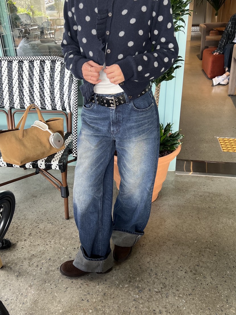 SUNDER MARKET東大門㊣直郵女裝新款休閑推薦牛仔褲不含腰帶SUNDER MARKET牛仔褲