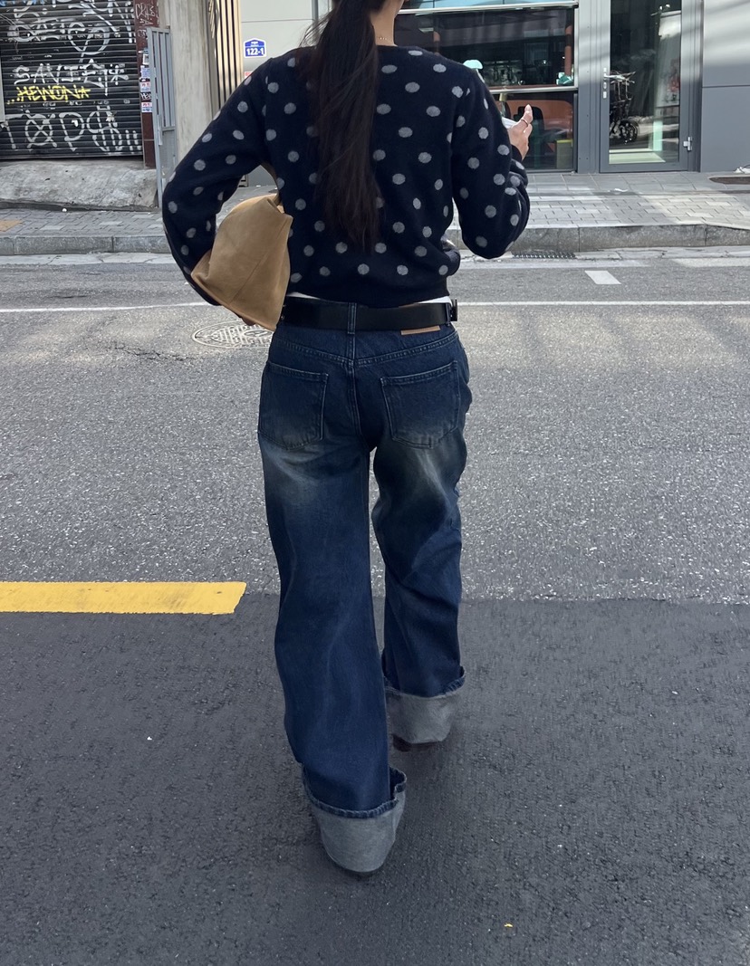 SUNDER MARKET東大門㊣直郵女裝新款休閑推薦牛仔褲不含腰帶SUNDER MARKET牛仔褲