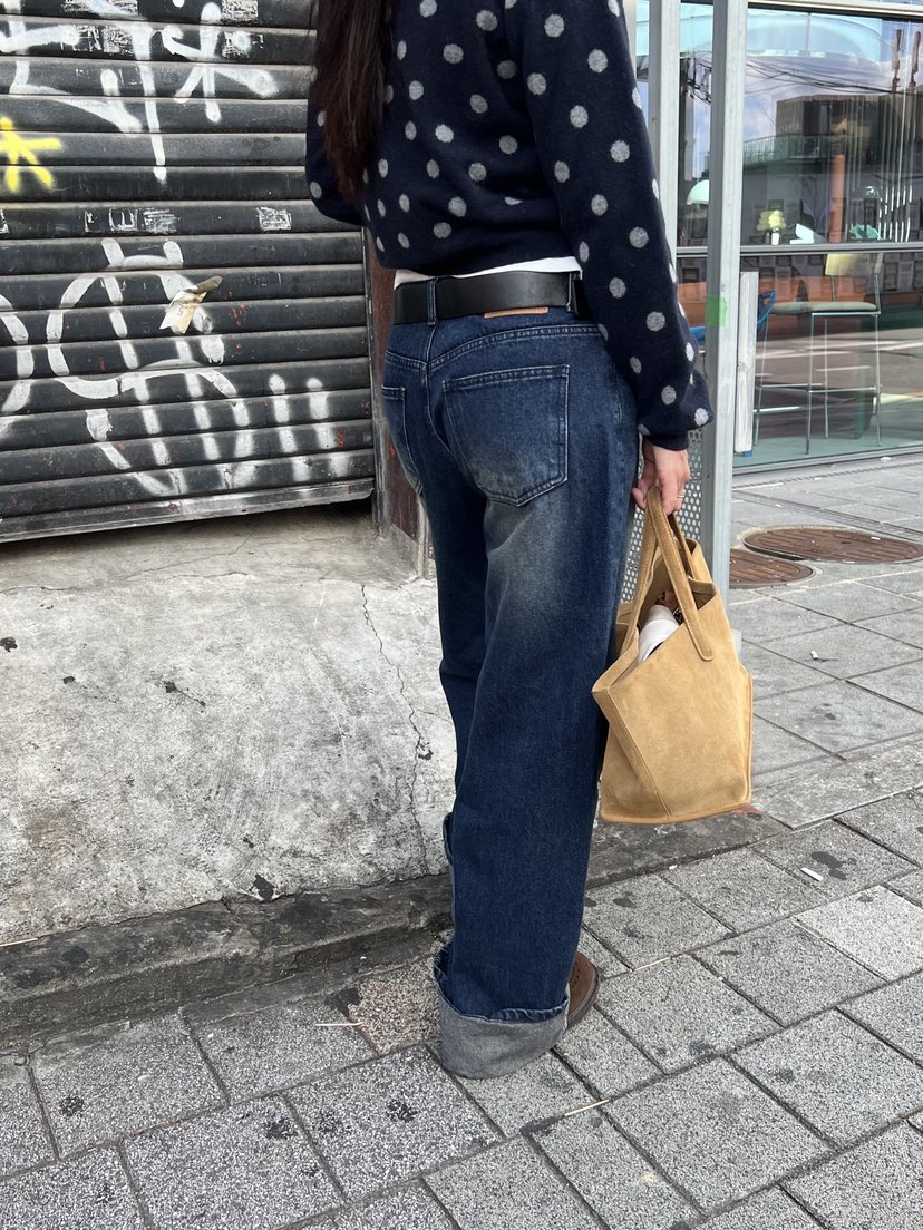 SUNDER MARKET東大門㊣直郵女裝新款休閑推薦牛仔褲不含腰帶SUNDER MARKET牛仔褲
