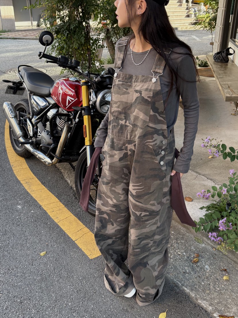 SUNDER MARKET東大門㊣直郵女士新品時尚25秋冬熱賣背帶褲SUNDER MARKET背帶褲圖色1