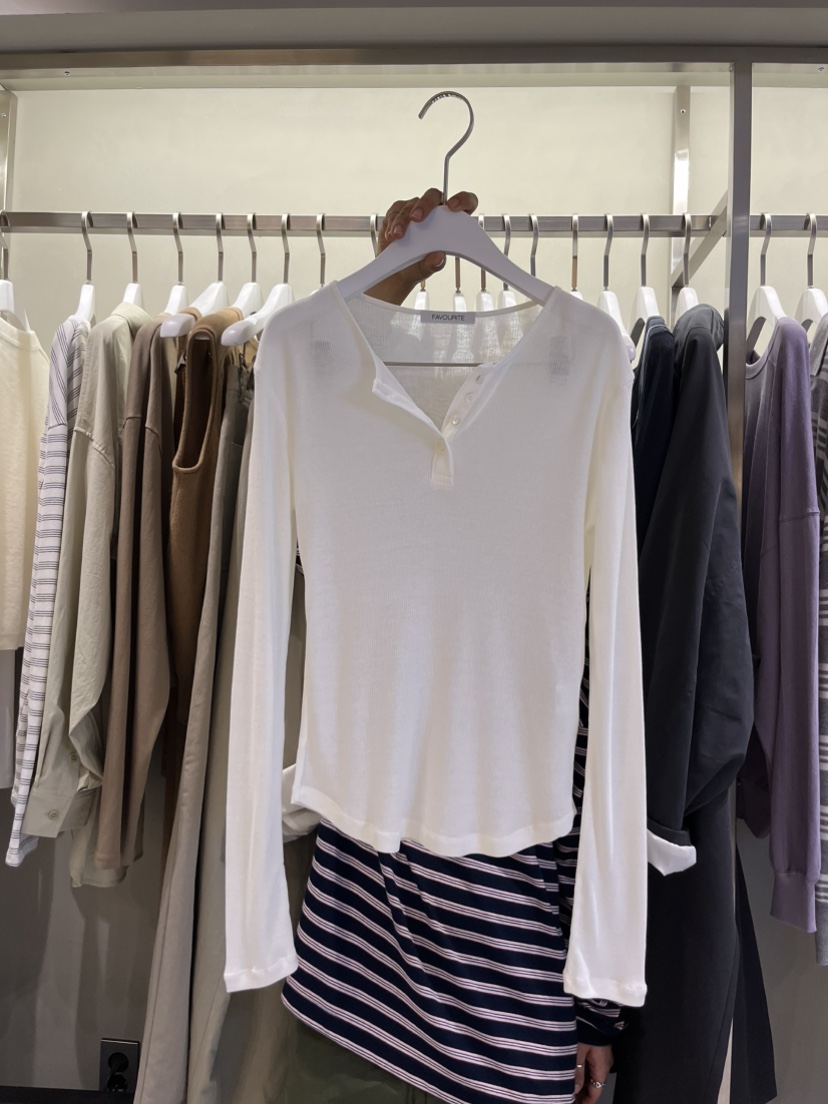 FAVE/FAVOURITE東大門㊣代購女士新品休閑25秋冬時尚長袖T恤FAVOURITE長袖T恤圖色1