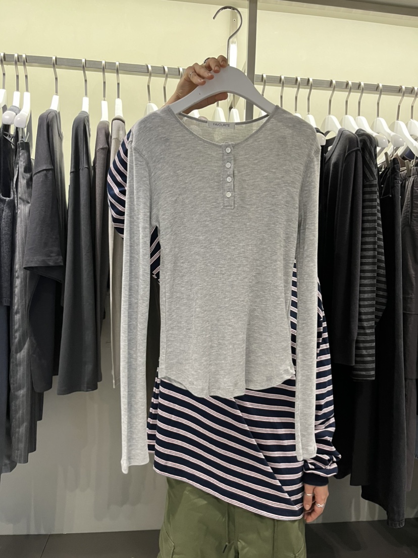 FAVE/FAVOURITE東大門㊣代購女士新品休閑25秋冬時尚長袖T恤FAVOURITE長袖T恤圖色2