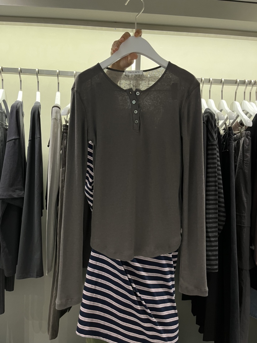 FAVE/FAVOURITE東大門㊣代購女士新品休閑25秋冬時尚長袖T恤FAVOURITE長袖T恤圖色3