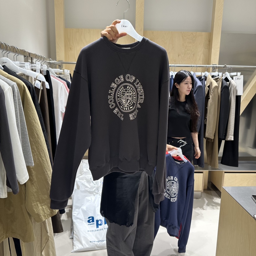 DEUO韓國直郵㊣女士新款熱賣人氣休閑推薦真品25秋冬職業衛衣DEUO衛衣圖色2