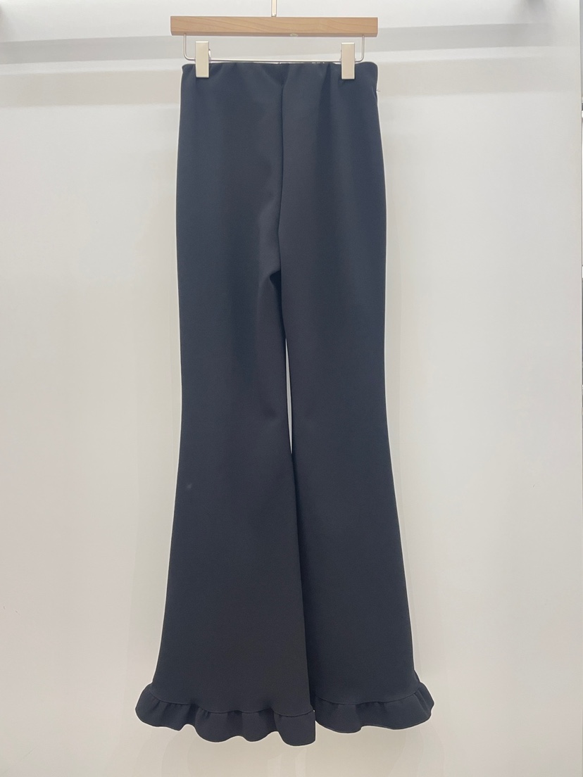 NYLON韓國代購㊣女裝新品推薦職業人氣熱賣休閑褲荷葉邊喇叭NYLON休閑褲