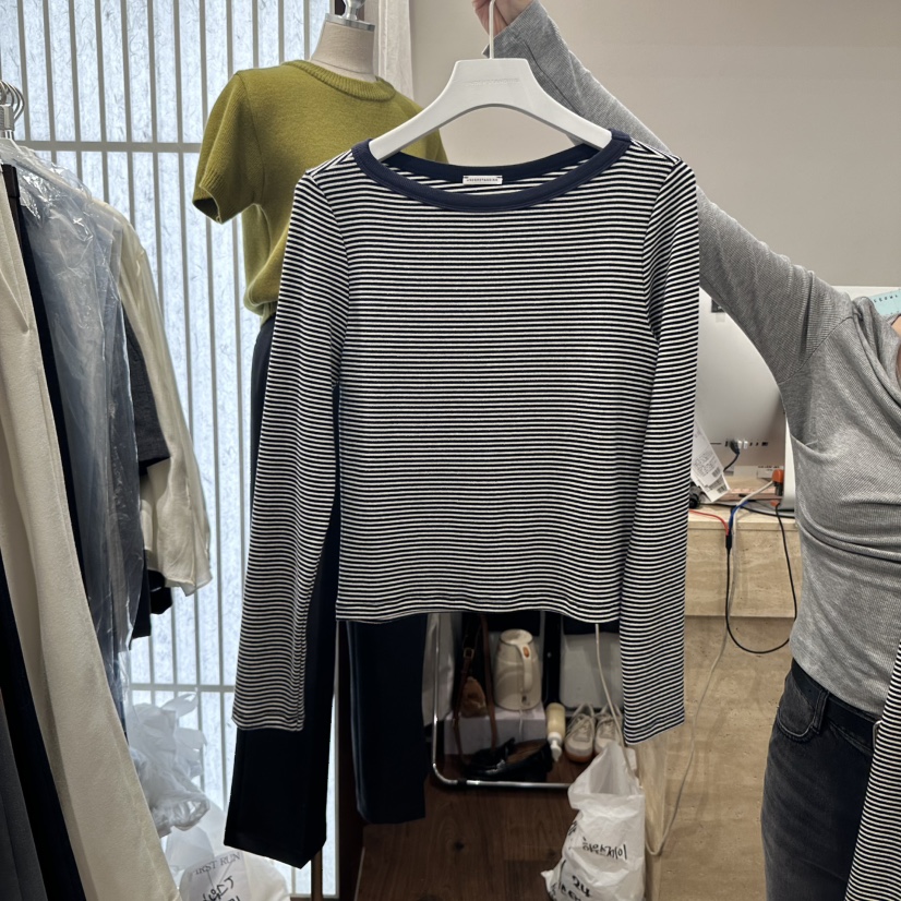 UNDERSTANDING韓國代購㊣女裝新品職業熱賣25秋冬真品長袖T恤UNDERSTANDING長袖T恤圖色2
