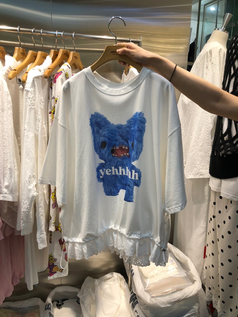 MENDL S韓國代購㊣女士新品25秋冬職業熱賣休閑時尚人氣T恤MENDL ST恤圖色1