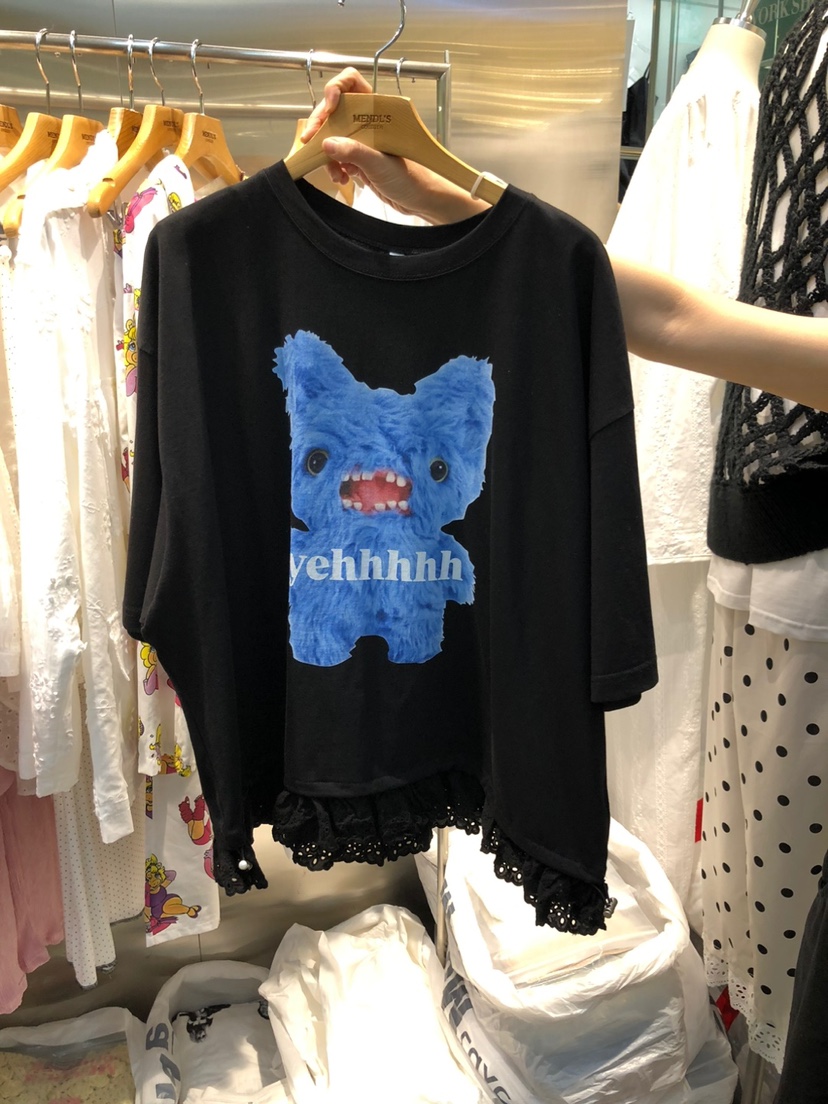 MENDL S韓國代購㊣女士新品25秋冬職業熱賣休閑時尚人氣T恤MENDL ST恤圖色2