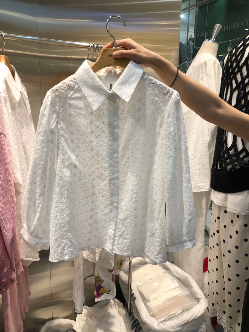 MENDL S韓國代購㊣女裝新品25秋冬職業真品時尚襯衫蕾絲衫MENDL S襯衫/蕾絲衫圖色1