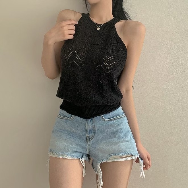 EPI JEAN-T東大門㊣實拍女士新品休閑職業人氣吊帶背心透明EPI JEAN-T吊帶/背心圖色3