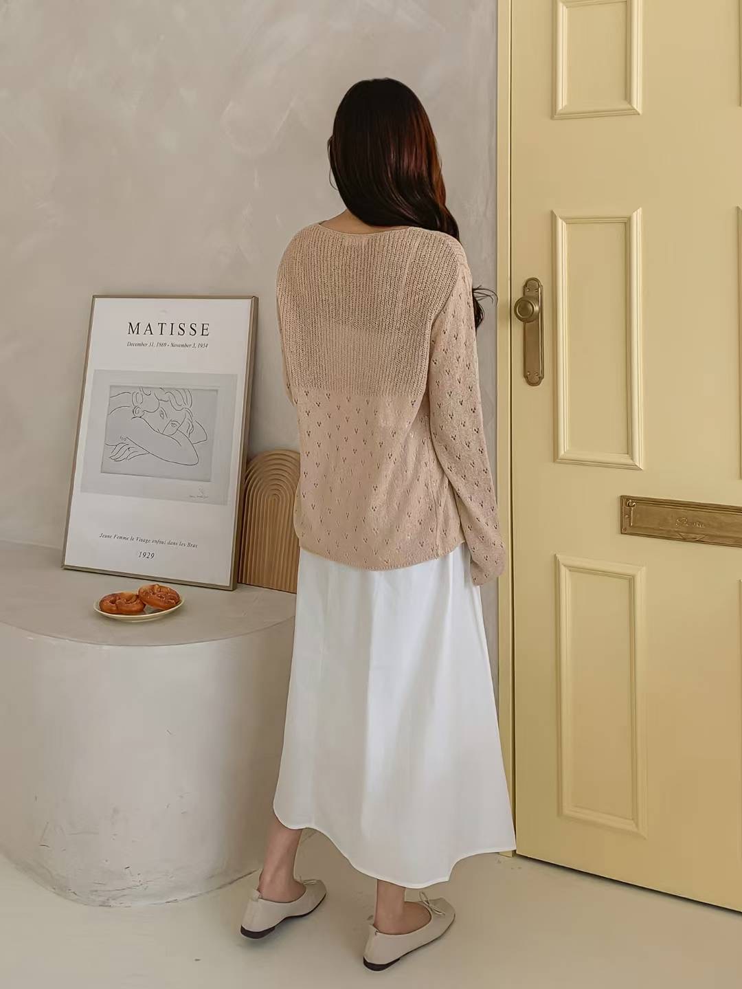EPI JEAN-T韓國代購㊣女裝新品25秋冬職業針織衫寬松開衫EPI JEAN-T針織衫