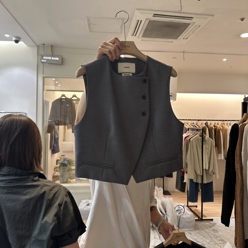 LA MAGIE FEMME韓國代購㊣女士新款25秋冬推薦時尚職業馬甲Lamagie Femme馬甲