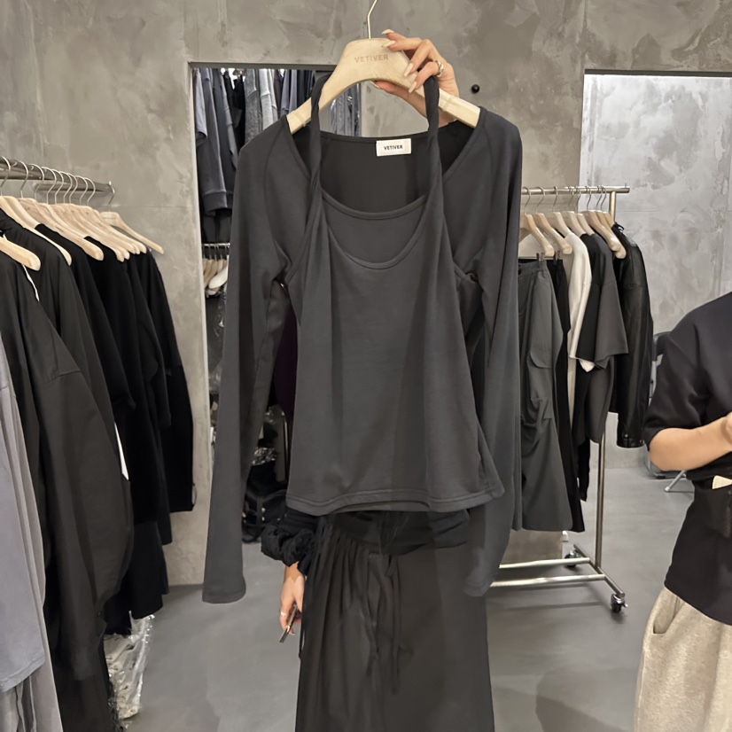 THE VETIVER-A東大門㊣實拍女士新品25秋冬休閑時尚長袖T恤VETIVER-A長袖T恤圖色2