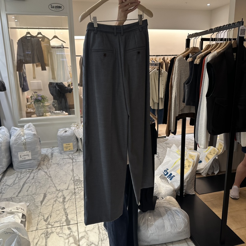 LA MAGIE FEMME韓國直郵㊣女士新品職業25秋冬休閑褲含腰帶Lamagie Femme休閑褲