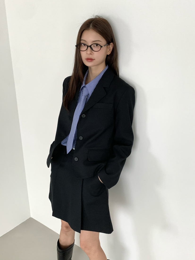 ANOU韓國代購㊣女裝新品職業推薦人氣熱賣休閑25秋冬時尚夾克ANOU夾克
