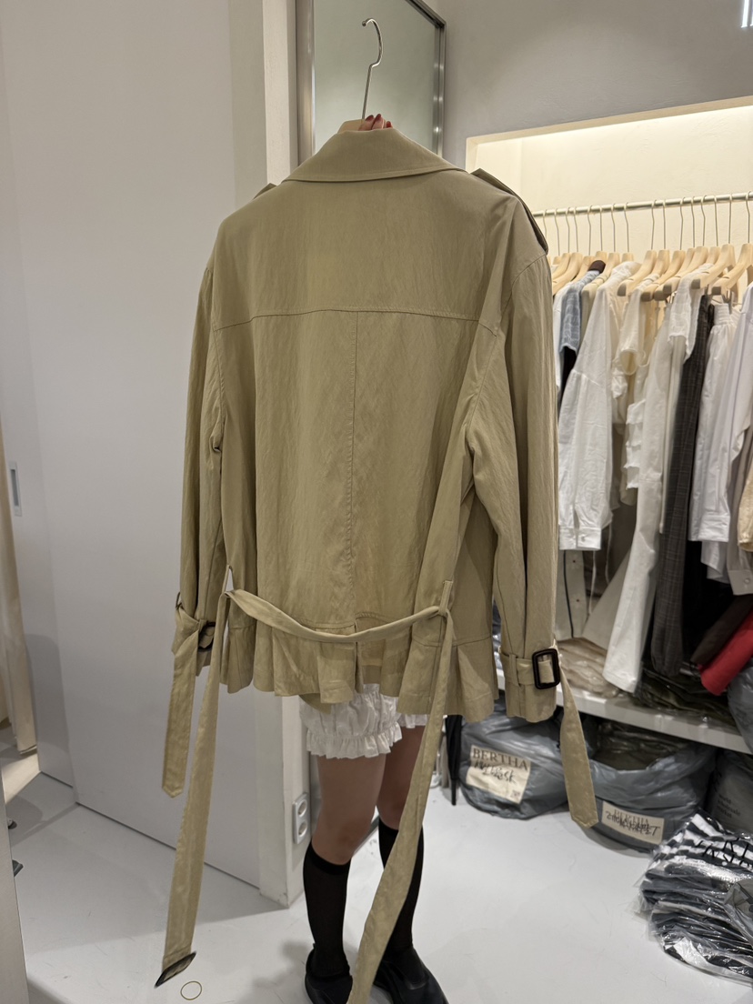 BERTHA東大門㊣直郵女士新品25秋冬休閑職業時尚夾克含腰帶BERTHA夾克
