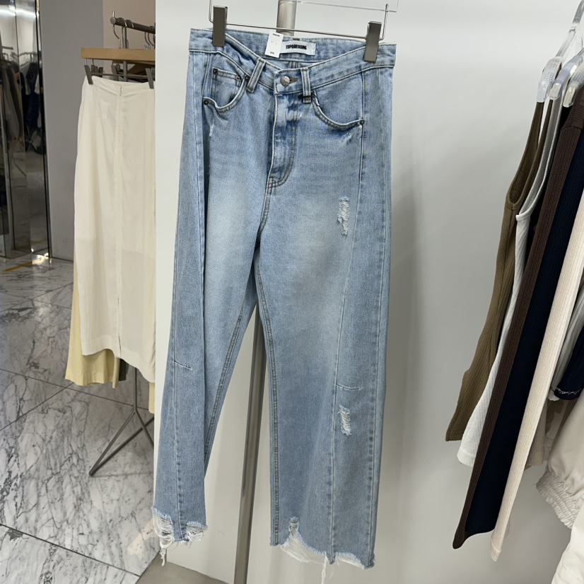 TOPDRESSING韓國代購㊣女裝新品人氣職業25秋冬熱賣休閑牛仔褲TOPDRESSING牛仔褲圖色1