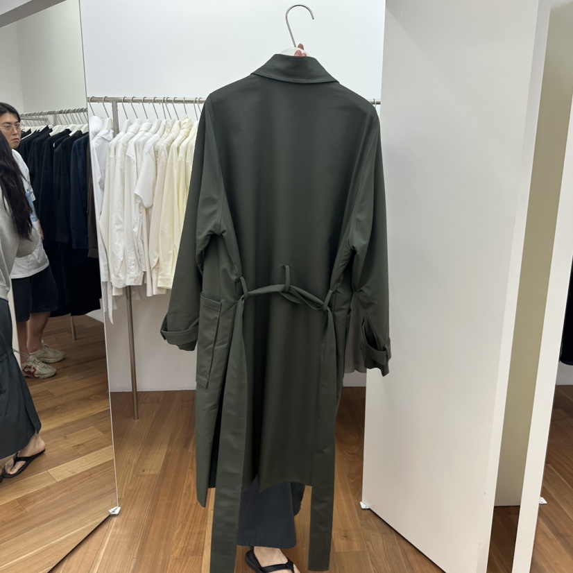 MYNAMEIS韓國直郵㊣女裝新品真品職業25秋冬長款風衣含腰帶MYNAMEIS長款風衣