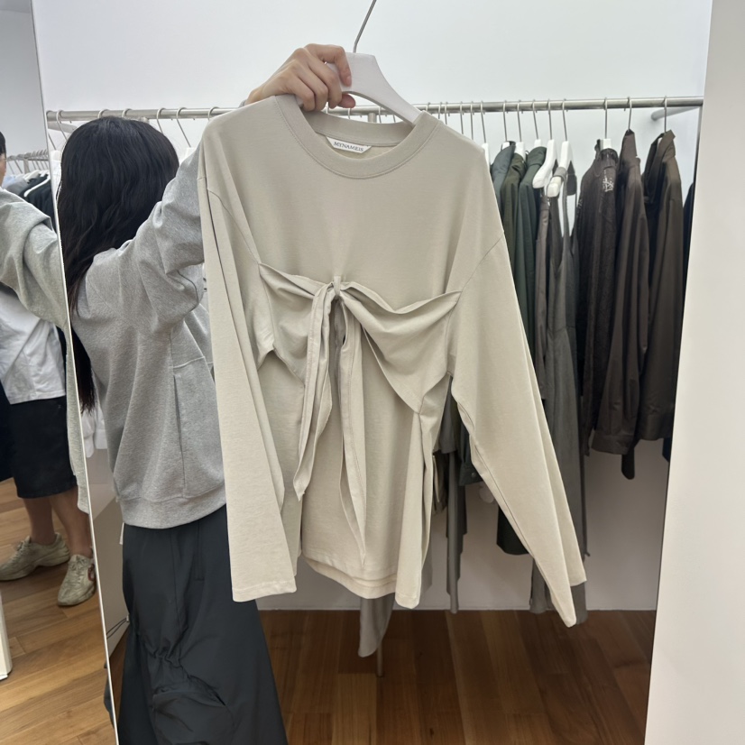 MYNAMEIS東大門㊣直郵女士新款熱賣休閑人氣推薦時尚長袖T恤MYNAMEIS長袖T恤圖色2