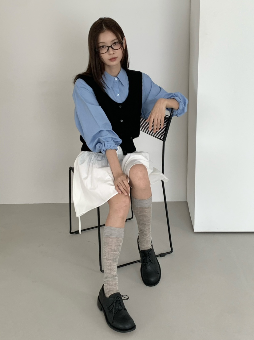 ANOU韓國代購㊣女裝新品時尚真品25秋冬職業熱賣襯衫蕾絲衫ANOU襯衫/蕾絲衫