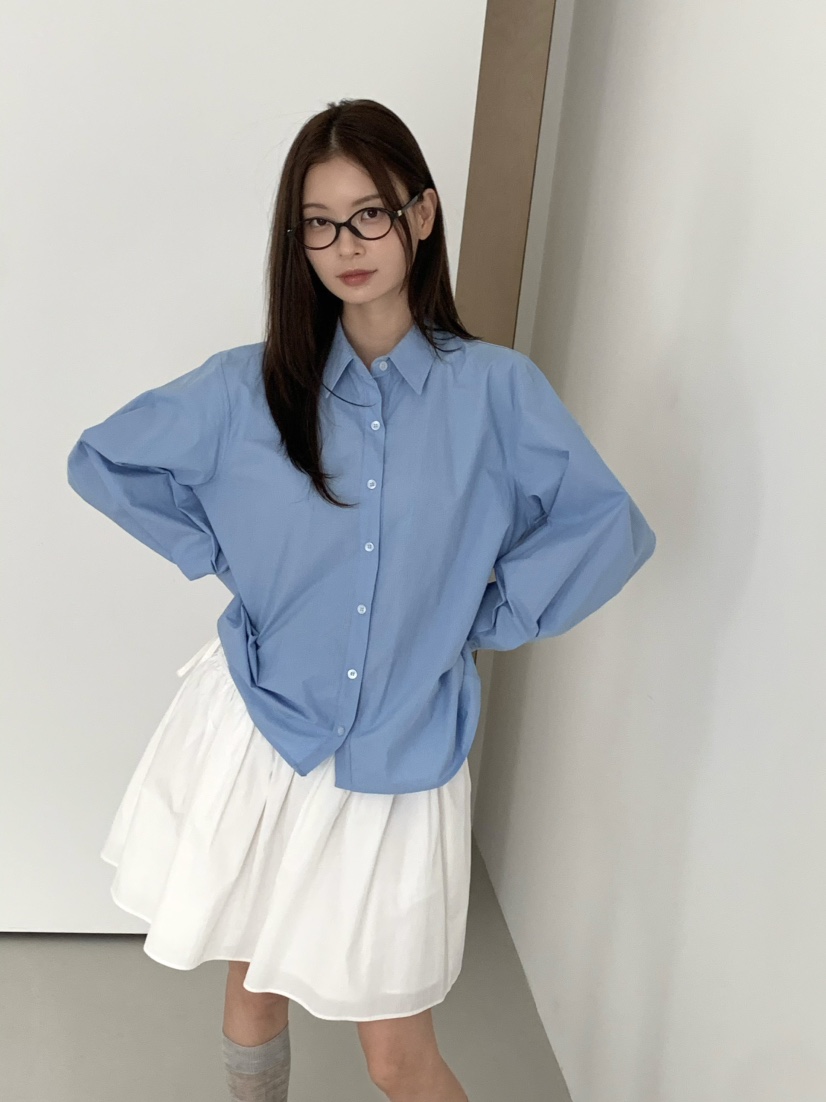 ANOU韓國代購㊣女裝新品時尚真品25秋冬職業熱賣襯衫蕾絲衫ANOU襯衫/蕾絲衫