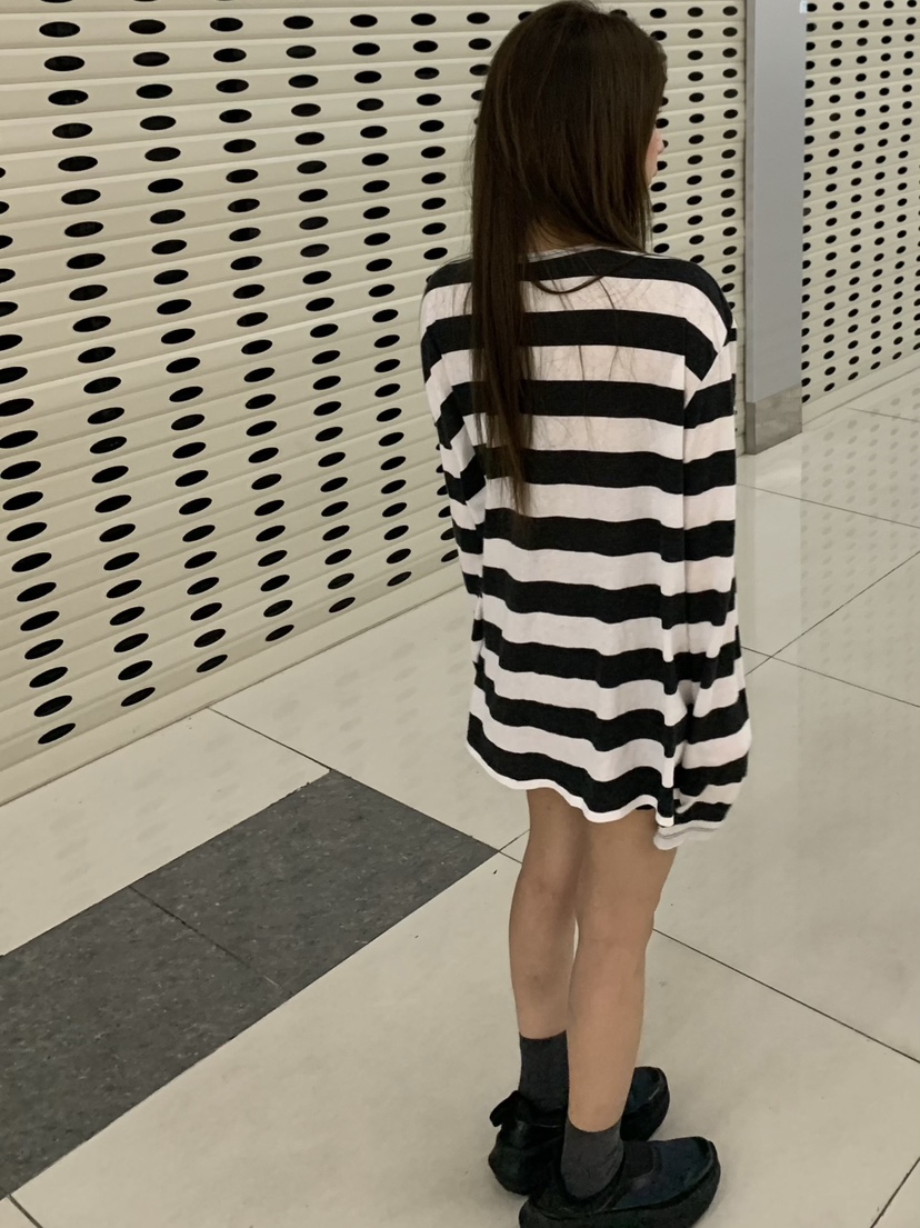 BERTHA東大門㊣實拍女士新品人氣真品25秋冬熱賣長袖T恤條紋BERTHA長袖T恤