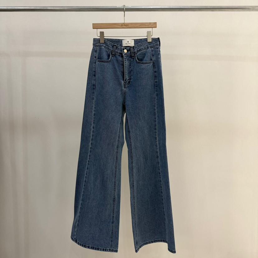 BLANC-A東大門㊣直郵女裝新品25秋冬職業熱賣休閑牛仔褲喇叭BLANC-A牛仔褲